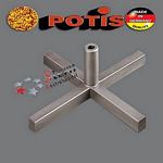 Potis Cross handle, skewer stud for preparation of the meat